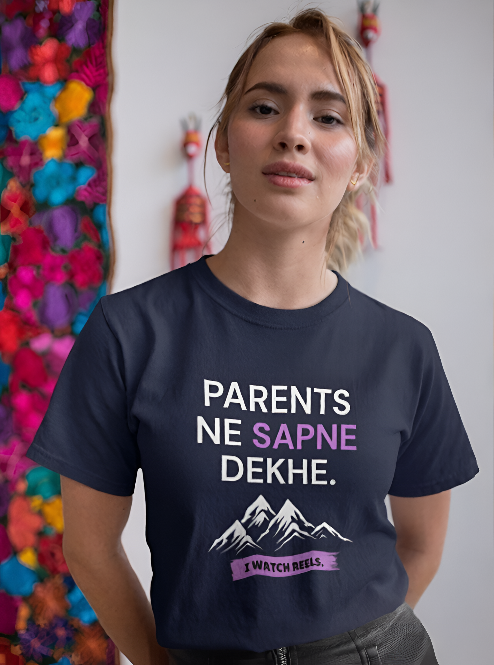 Parents Ne Sapne Dekhe. I Watch Reels. - Unisex Cotton Stretch Tee