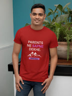 Parents Ne Sapne Dekhe. I Watch Reels. - Unisex Cotton Stretch Tee