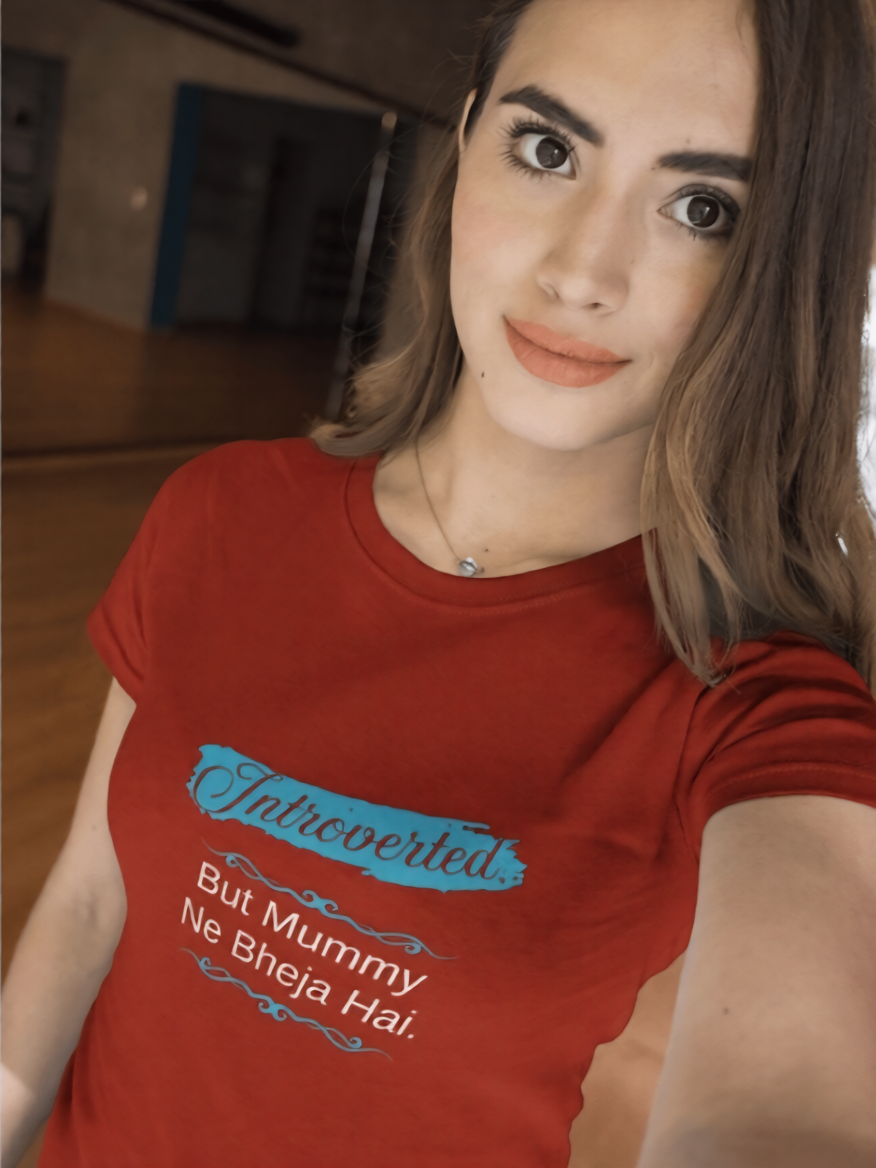 Introverted. But Mummy Ne Bheja Hai. - Unisex Basic Tee