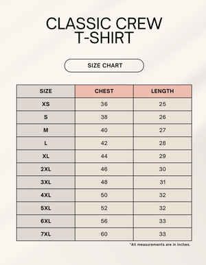 Size Chart for Work-life balance | Unisex T-Shirt