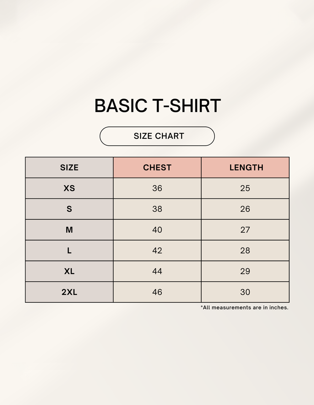 Size Chart for Introverted. But Mummy Ne Bheja Hai. - Unisex Basic Tee