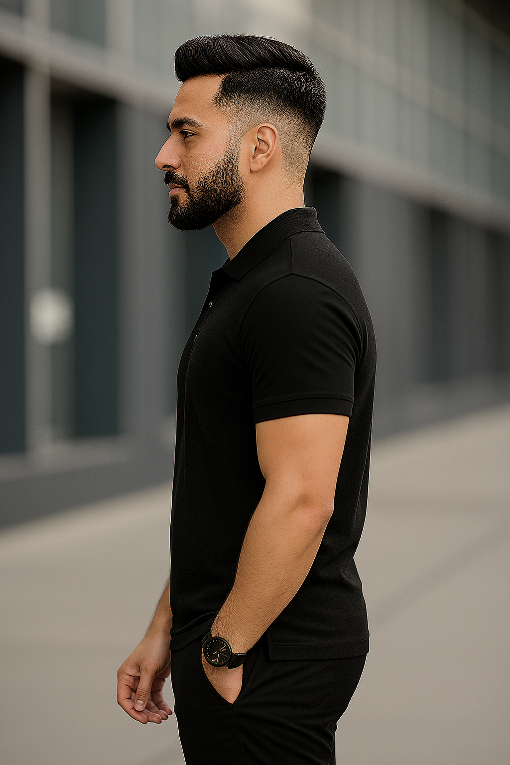 Black Polo T-Shirt