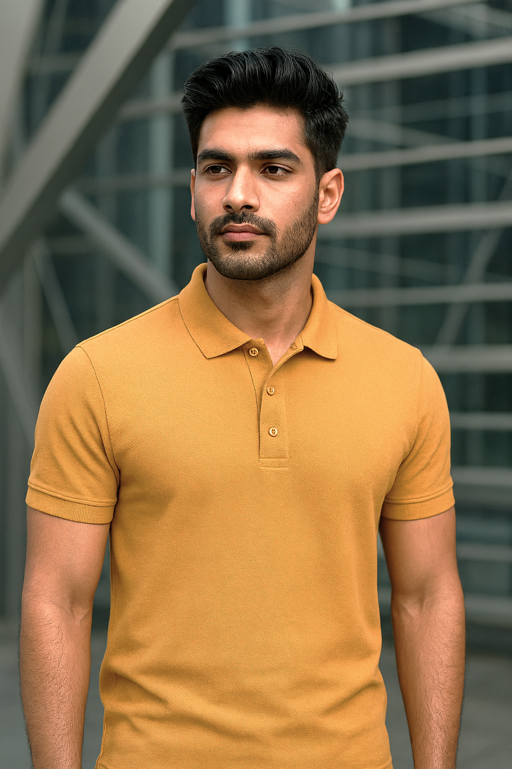 Mustard Yellow Polo T-Shirt