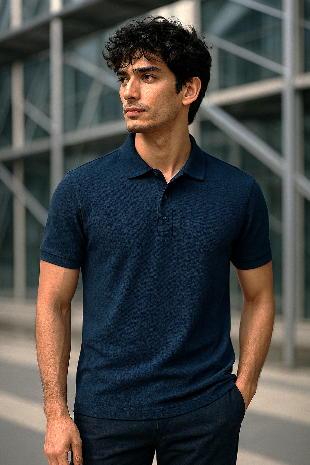 Navy Blue Polo T-Shirt