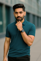 Petrol Blue Polo T-Shirt
