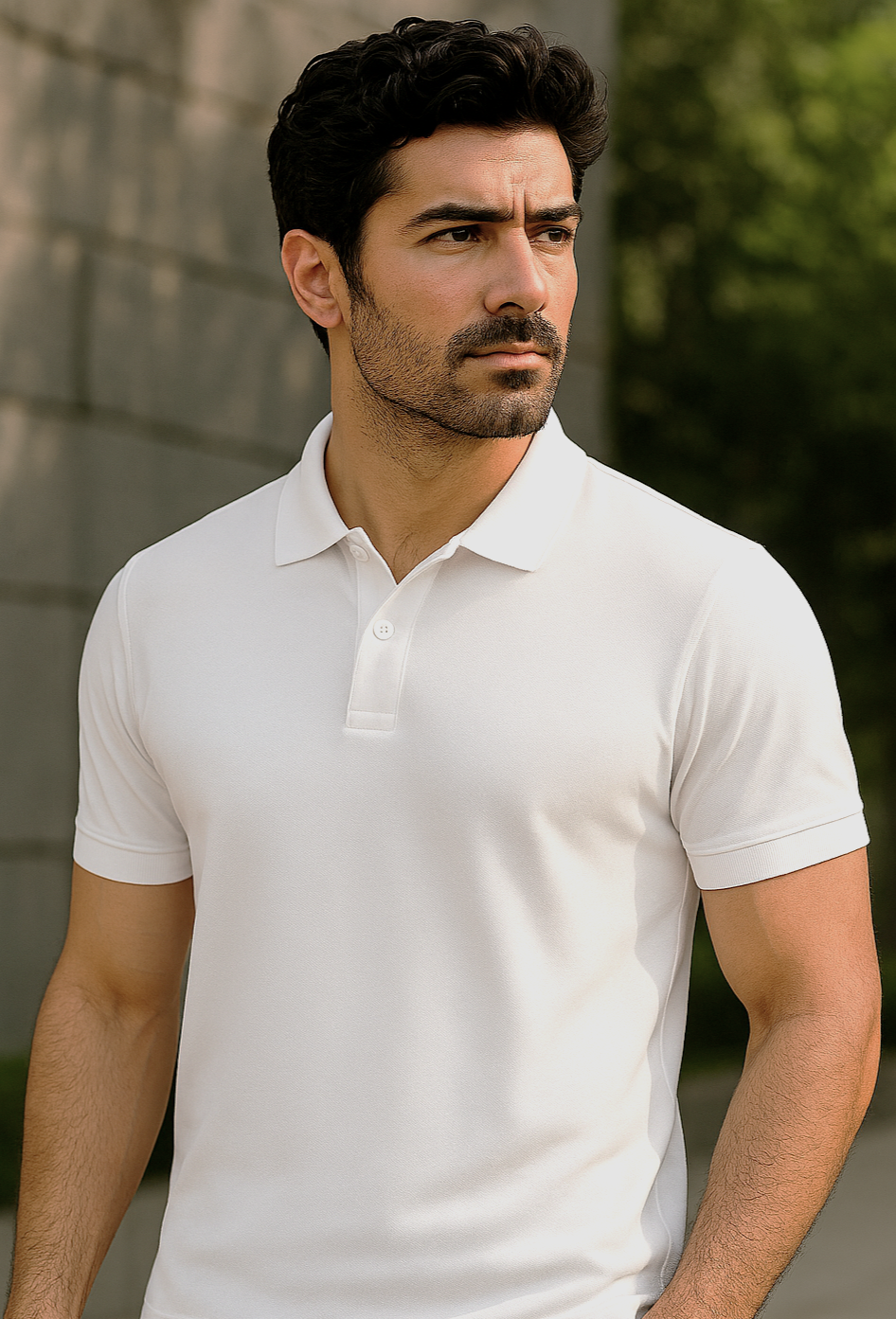 White Polo T-Shirt