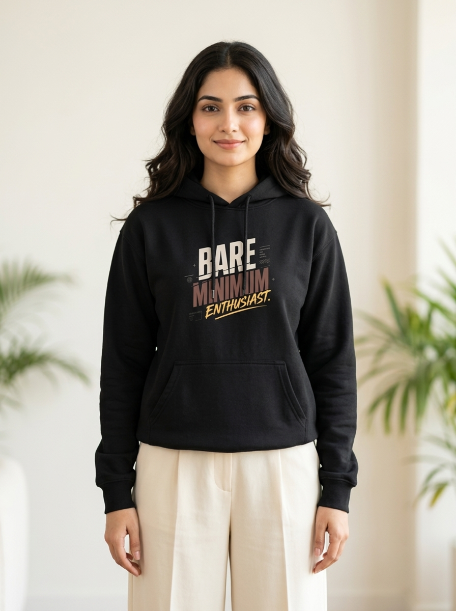Bare minimum enthusiast. | Unisex Hoodie