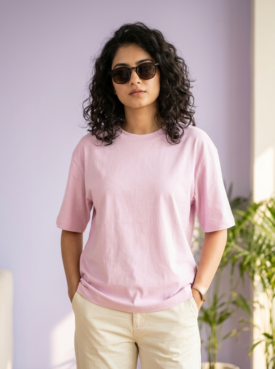 Light Baby Pink Unisex Oversized T-Shirt