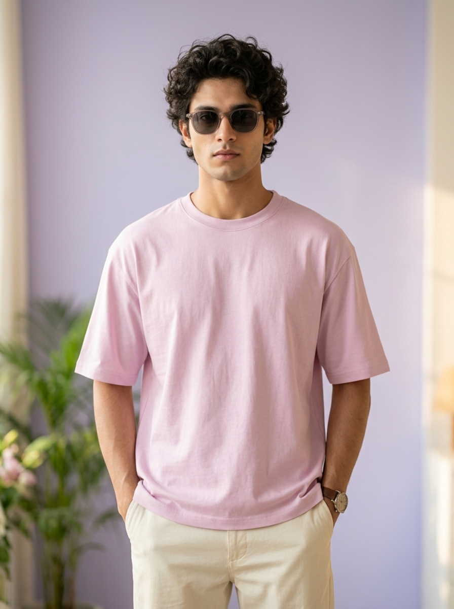 Light Baby Pink Unisex Oversized T-Shirt