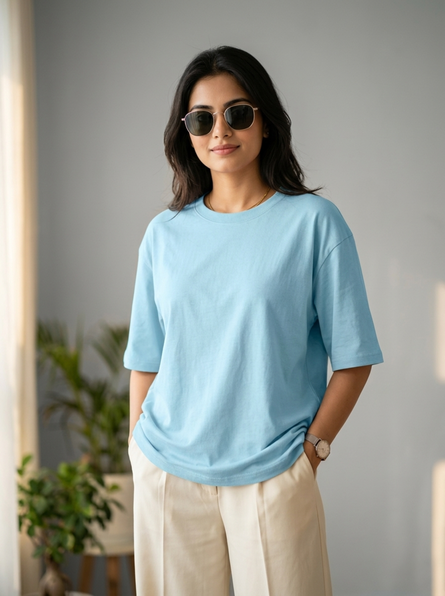 Baby Blue Unisex Oversized T-Shirt