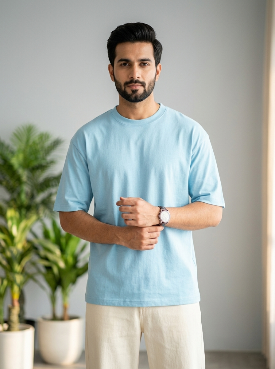 Baby Blue Unisex Oversized T-Shirt