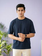 Navy Blue Unisex Oversized T-Shirt