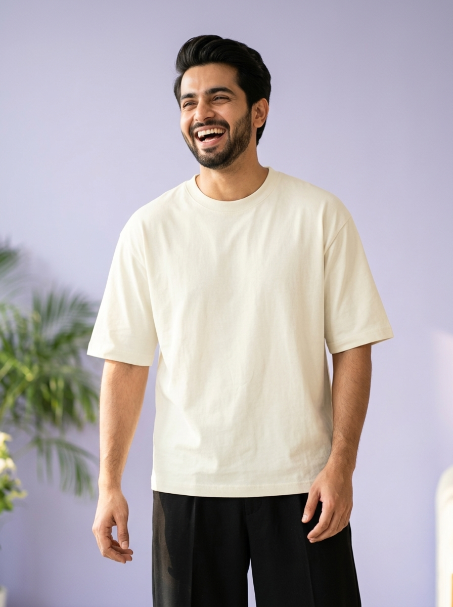 Off White Unisex Oversized T-Shirt