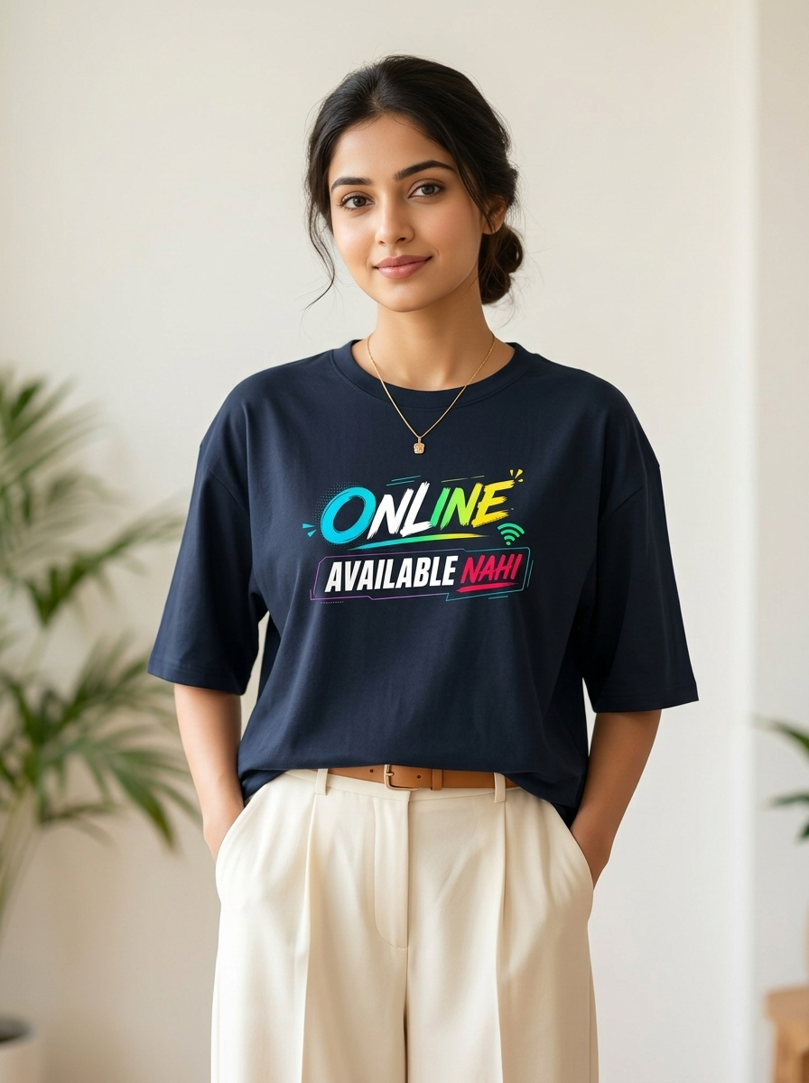 Online available nahi | Unisex Oversized T-Shirt