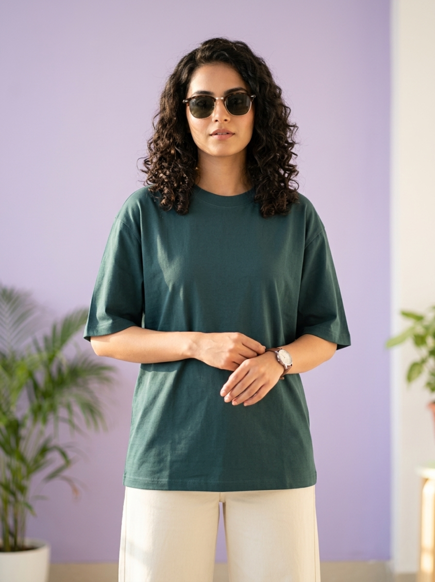 Petrol Blue Unisex Oversized T-Shirt