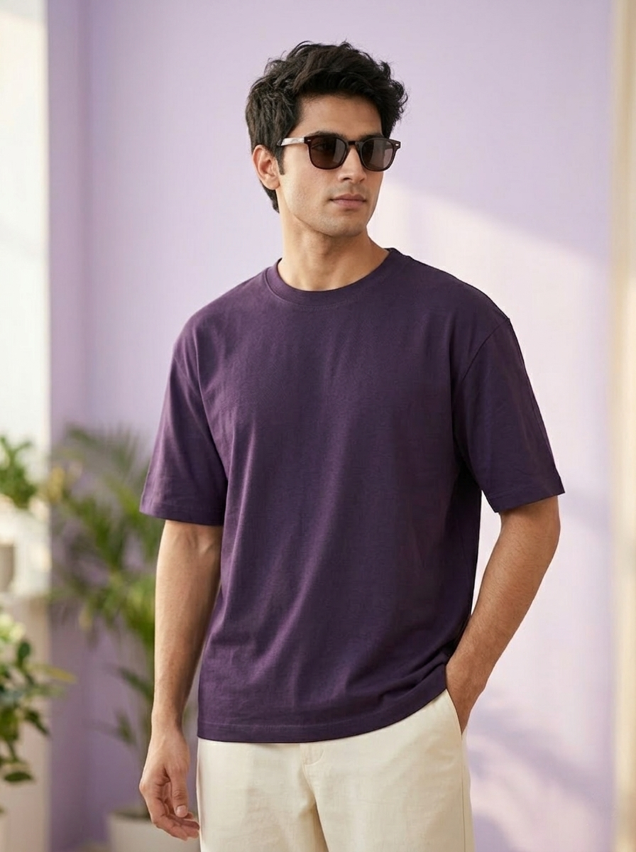 Purple Unisex Oversized T-Shirt