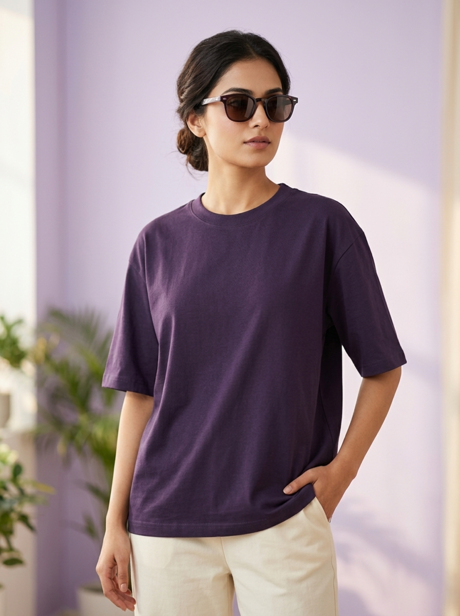 Purple Unisex Oversized T-Shirt