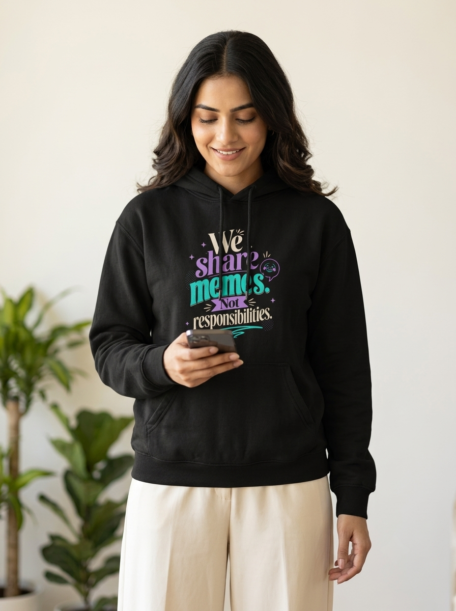 We share memes. Not responsibilities. | Unisex Hoodie