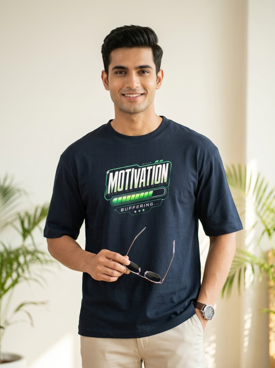 Motivation Buffering... | Unisex Oversized T-Shirt